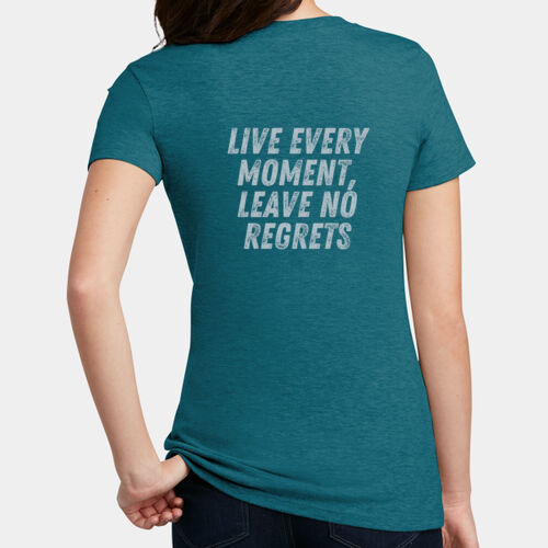 Live Every Moment, Leave No Regrets - WE Women's Perfect Blend ® CVC Tee Thumbnail