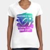 Women's Fine Jersey V-Neck Tee Thumbnail