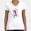 Women's Fine Jersey V-Neck Tee Thumbnail