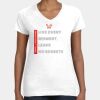 Women's Fine Jersey V-Neck Tee Thumbnail