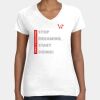 Women's Fine Jersey V-Neck Tee Thumbnail
